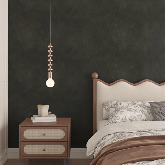 Charcoal Gray Concrete Peel & Stick Wallpaper Rust Textured Industrial Accent Wall Contact Paper 12x12ft