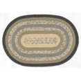 thumbnail image 1 of Charcoal Gray & Ivory Oval Braided Rug - 20 x 30 in. - Durable Design, 1 of 1