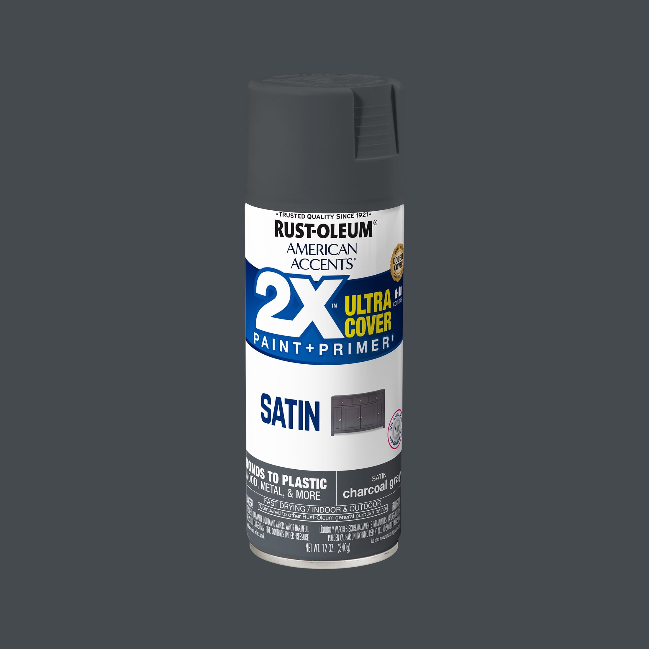 Rust-Oleum Chalked Ultra Matte Spray Paint, Charcoal - 12 Oz Can, 3-Pack - View #5