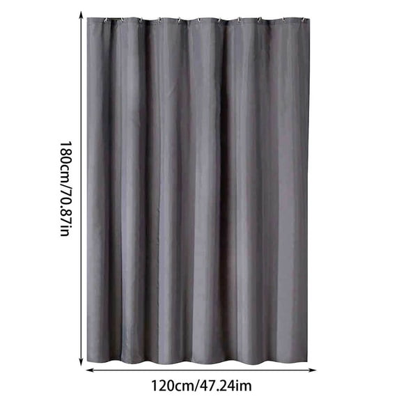 Charcoal Gray Waterproof Shower Curtain Thickened Polyester Fabric Bathroom Partition 47x71 Inch