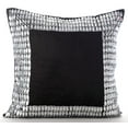 thumbnail image 1 of Charcoal Grey Pillow Cover, Modern Bordered Throw Pillow Cover, 12x12 inch (30x30 cm) Decorative Pillow Cover, Velvet Throw Pillow Cover, Rhinestones & Crystals - Charcoal Onyx, 1 of 5
