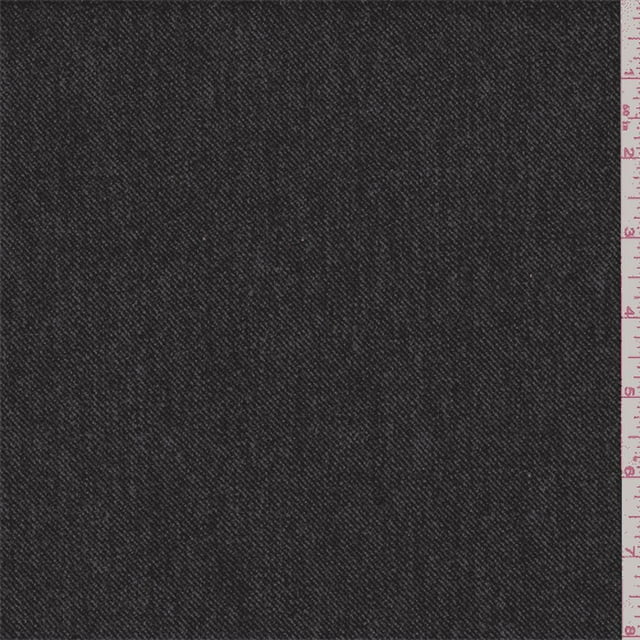 Charcoal Grey Twill Coating, Fabric Sold By the Yard