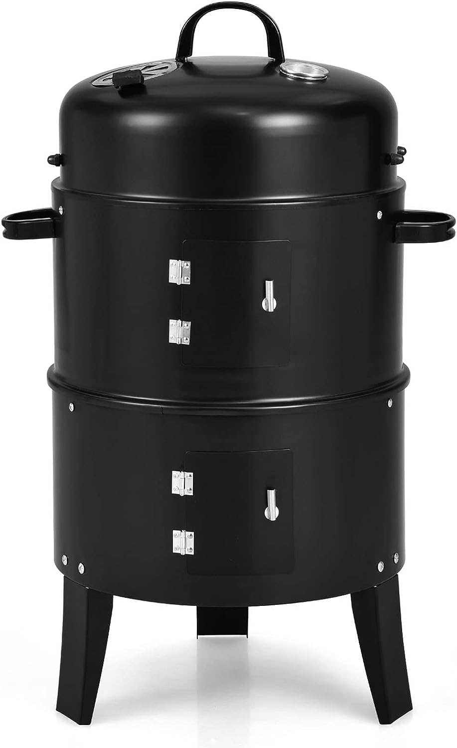 Charcoal Grill BBQ Grill, 3in1 Portable Vertical Charcoal Smoker with