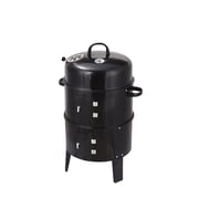 Charcoal Grill Brazier, Wood Fired BBQ Smoker Stove - Double Layer Outdoor Grill for Smokeless Cooking, 360  Even Heating, Oil Drip System Black + Garden & Outdoor + American Traditional + Steel
