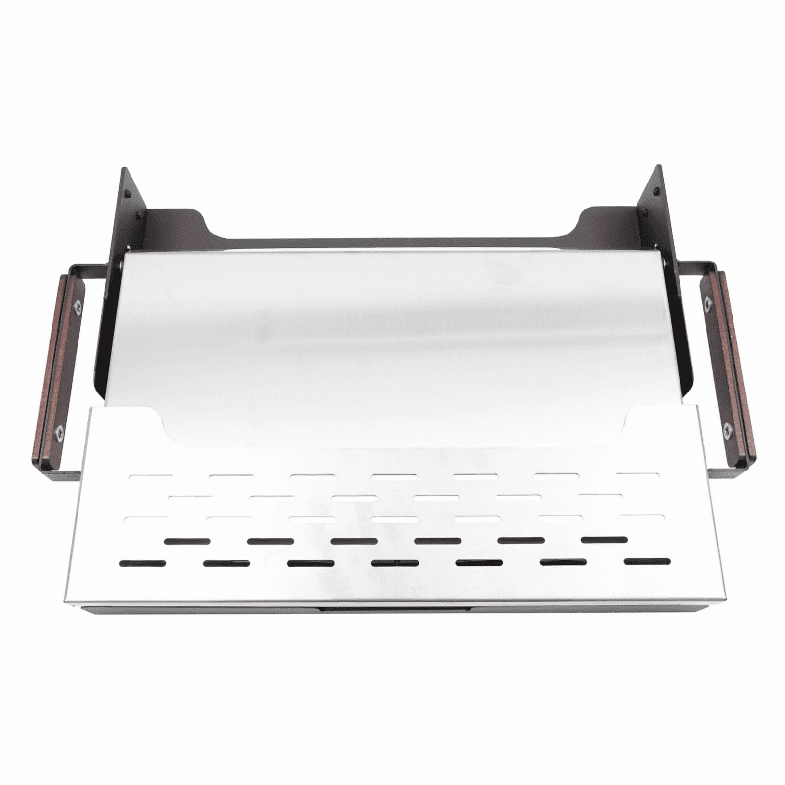 Charcoal Grill, Heavy Duty Iron Stainless Steel Grill with 4 Side Vents, Portable Charcoal BBQ for Outdoor Cooking Patio