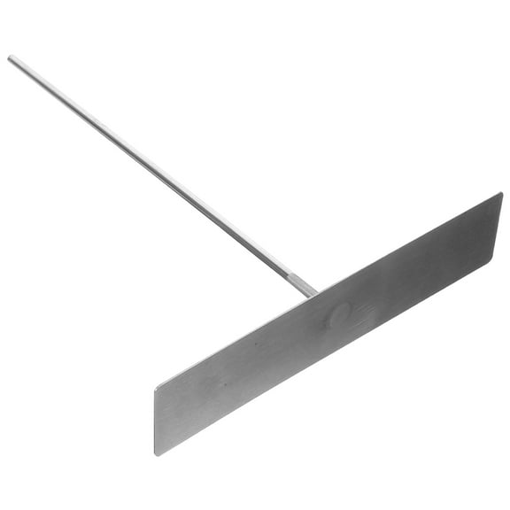 FONDOTIN Fireplace Ash Rake, Silver Stainless Steel, Easy Clean, Heat-Resistant Handle, Bbq Accessory