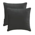 thumbnail image 1 of Charcoal Luxury Throw Pillow Covers 24"x24" | Pack of 2 Modern Satin Cushion Cover | Solid Pillowcases for Couch, Sofa Bedroom & Living Room, Modern Home Décor - Charcoal Slub Satin, 1 of 8