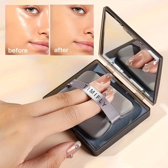 Charcoal Oil Absorbing Sheets, Portable Face Blotting Paper with Mirror, Oil Control Blotting Sheets for Oily Skin, Makeup Touch Up, 300 Count