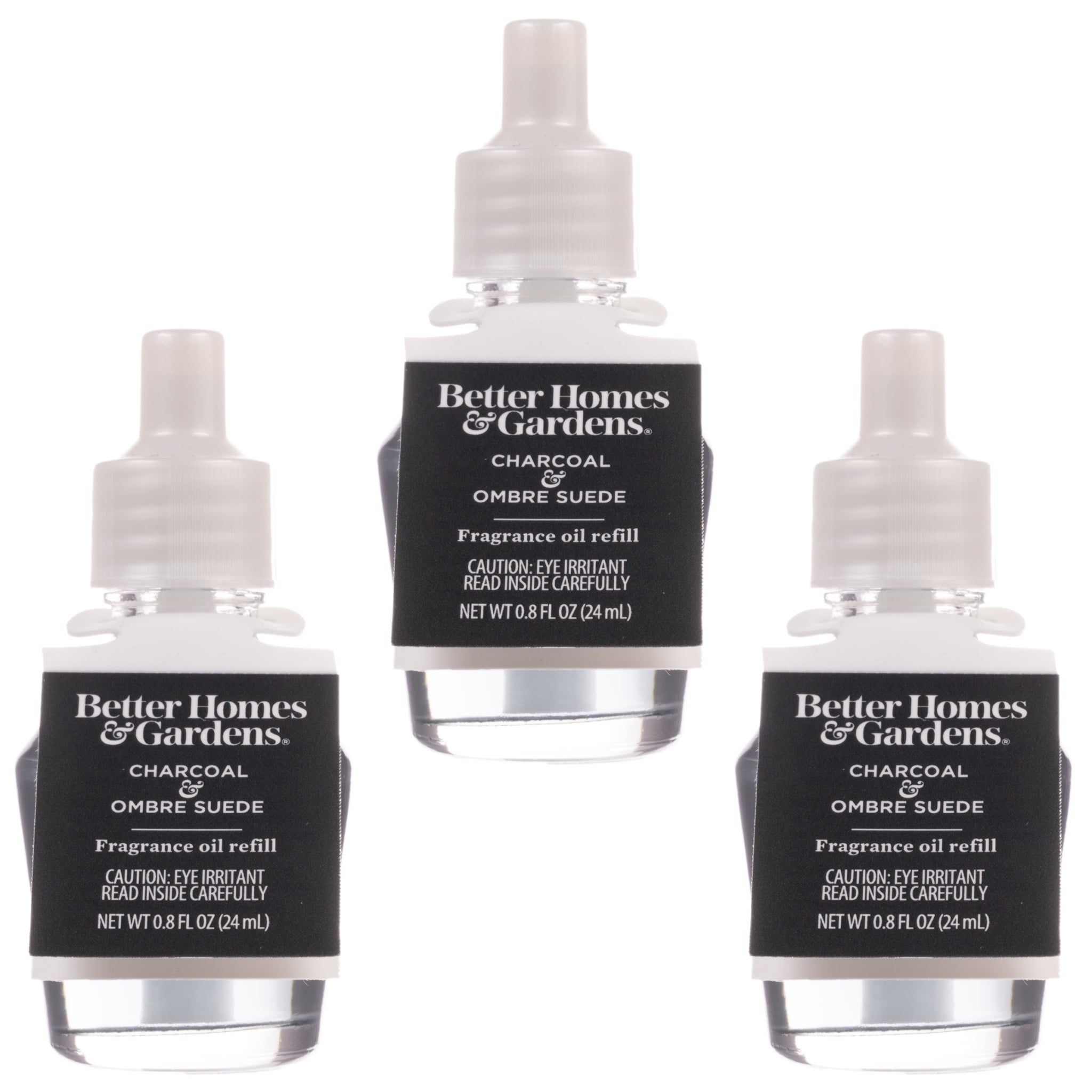 Charcoal & Ombre Suede Fragrance Oil Refill, Better Homes & Gardens, 24 ml (3Pack)