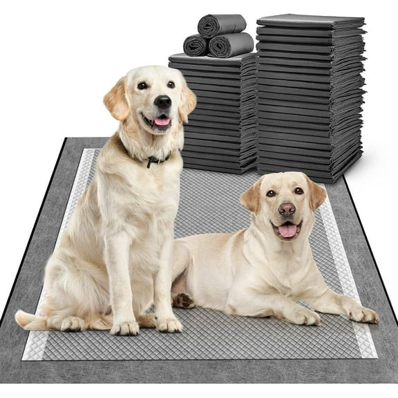 Charcoal Pee Pads for Dogs 30x36in Dog Pee Pads XXL Dog Training Pads Super Absorbent Up to 10 Cups & Odor Neutralizing Leak-Proof Dog Pads Pheromone Attractant Pet Pads (35 Counts)