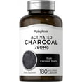 Charcoal Pills 780mg 180 Capsules Activated Charcoal from Coconut Shells NonGMO, Gluten