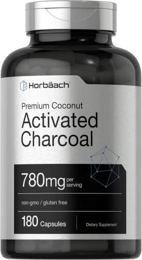 Charcoal Pills 780mg .. 180 Capsules Activated .. Charcoal from