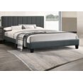 thumbnail image 1 of Eastern King Size Polyfiber Platform Bedframe with Charcoal Color for Bedroom, 1 of 9