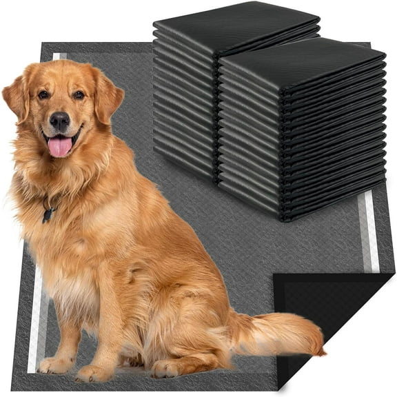 Charcoal Puppy Pads Extra Large 28“x34”, 20 Count Activated Carbon Pee Pads, X-Large Potty Pads for Dogs, Disposable Urine Bed Pads for Doggies, Piddle Training Pads for Indoor, Outdoor Use