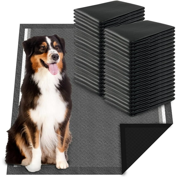 Charcoal Puppy Pads Extra Large, Activated Charcoal Dog Pee Pads, X-Large Odorless Potty Pads for Dogs 28"x34", 40 Count XL Disposable Puppy Pads Pet Training Pads for Housebreaking