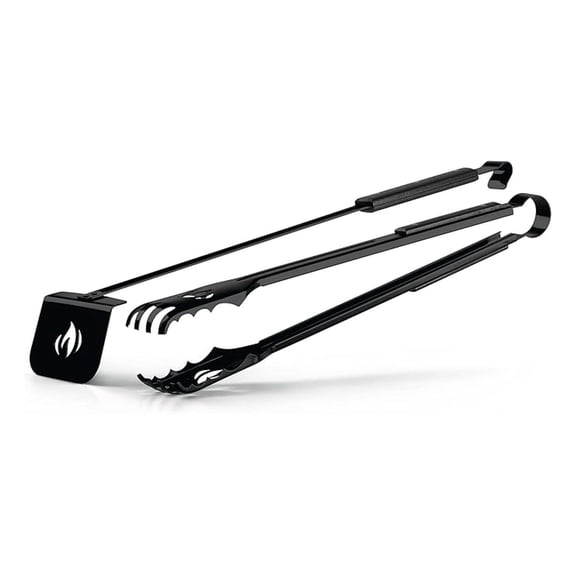 Charcoal Rake and Tongs Set - Stainless Steel Grill Tools, 25-in Rake, 20-in Tongs, Long Handle, for BBQ Grills & Smokers, Charcoal Management