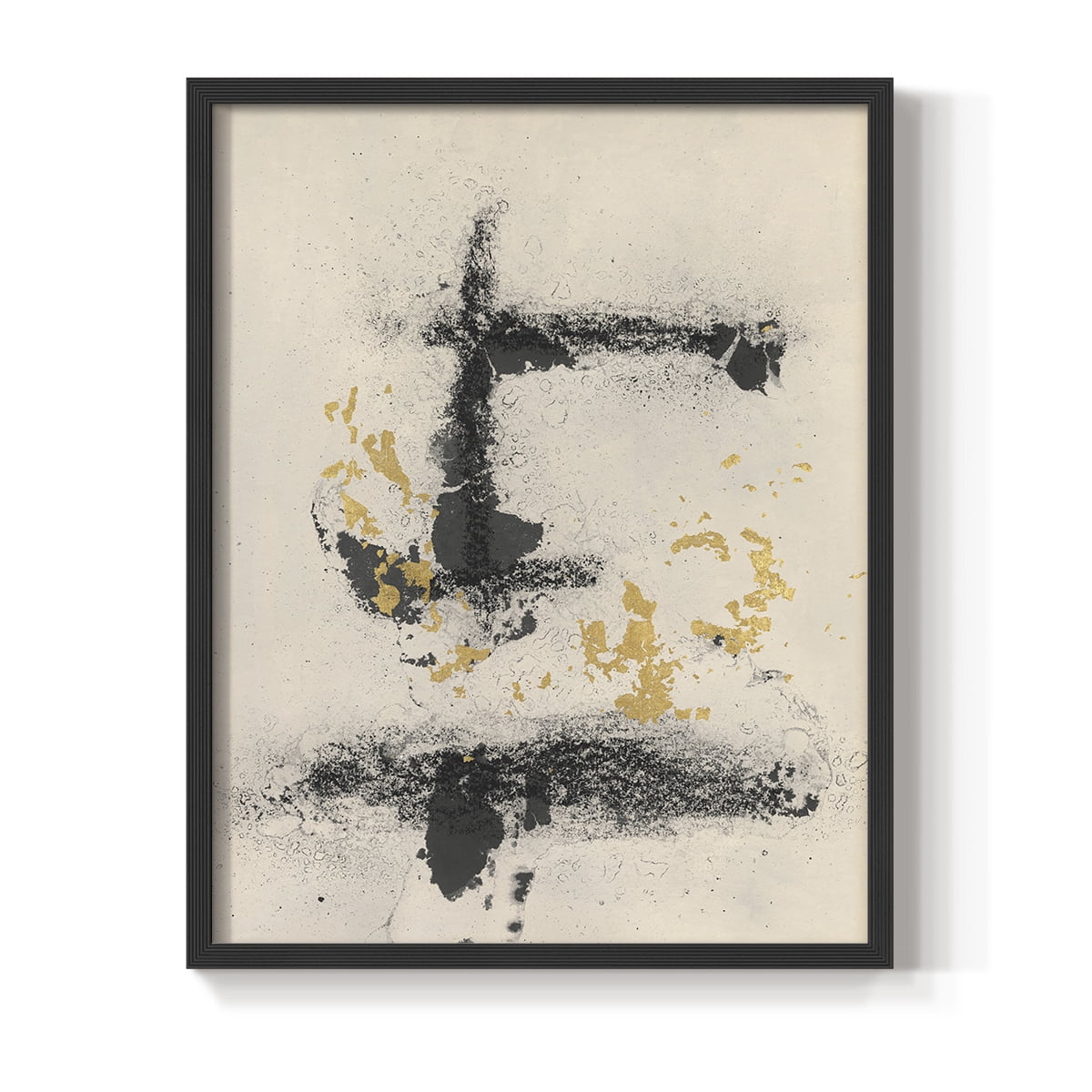 Charcoal Remnants II Framed Print in Black Solid Wood Framed Print No Nail Hanging