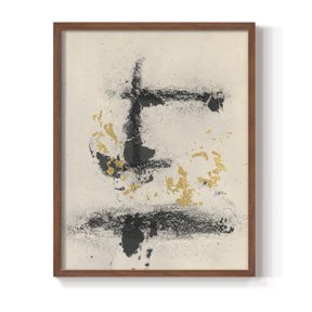 Charcoal Remnants II Framed Print in Brown Solid Wood Framed Print No Nail Hanging