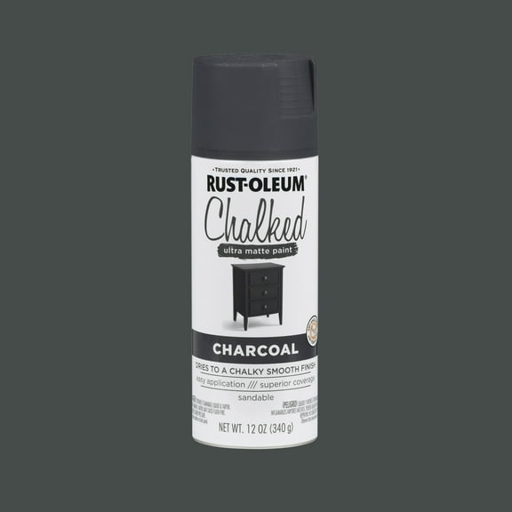 Charcoal, Rust-Oleum Chalked Ultra Matte Spray Paint, 12 oz