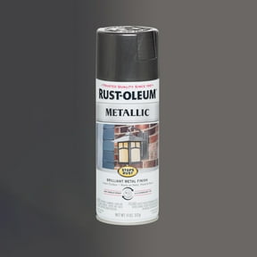 Charcoal, Rust-Oleum Stops Rust Metallic Spray Paint-244228, 11 oz