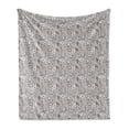 thumbnail image 1 of Charcoal Soft Flannel Fleece Throw Blanket, Creative Floral Nostalgia with Hand Drawn Daffodil Flowers, Cozy Plush for Indoor and Outdoor Use, 60" x 80", Pale Taupe Dimgray, by Ambesonne, 1 of 5