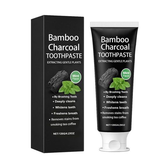 Charcoal Stain-removing Toothpaste Brightens Teeth Reduces Stains Freshens Breath Supports Health And Cares For Tooth Enamel 120g