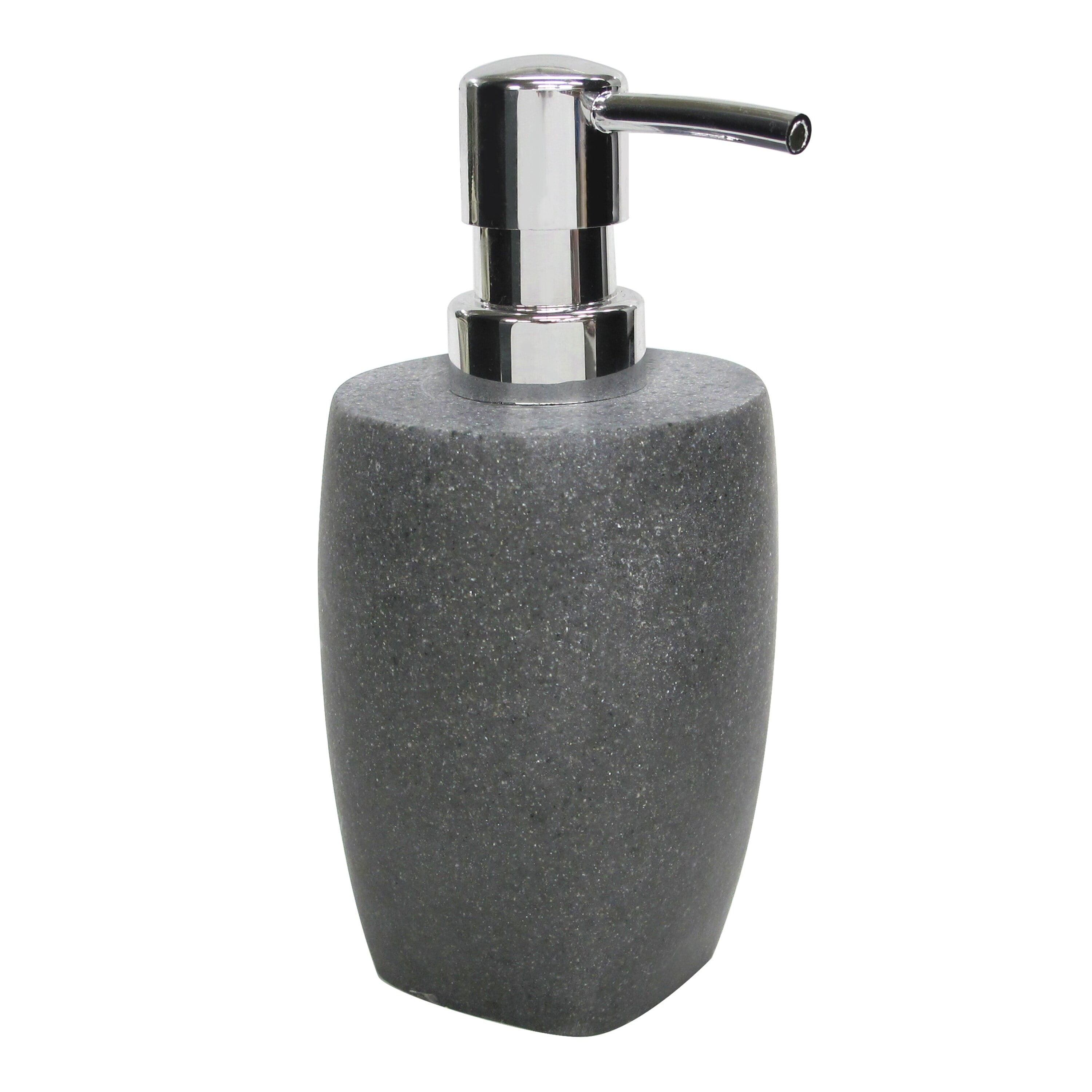 Charcoal Gray Resin Stone Soap Dispenser