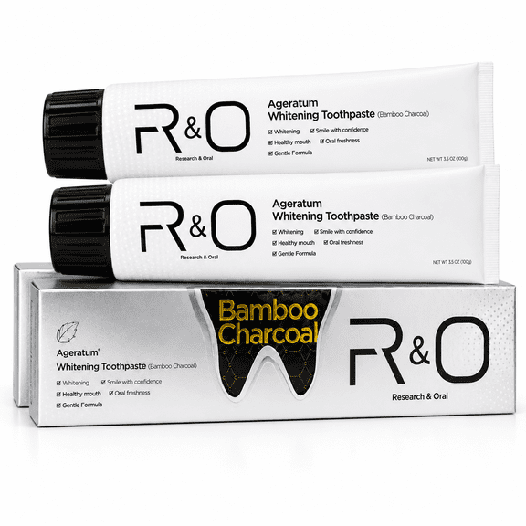 FERNA LABS Bamboo Charcoal Whitening Toothpaste, Hydroxyapatite Formula, Fresh Breath, Enamel Safe, Gentle Oral Care, 2 Pack, 7 oz
