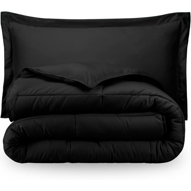 Charcoal Twin Extra Long Down Alternative Comforter Set by Ivy Union