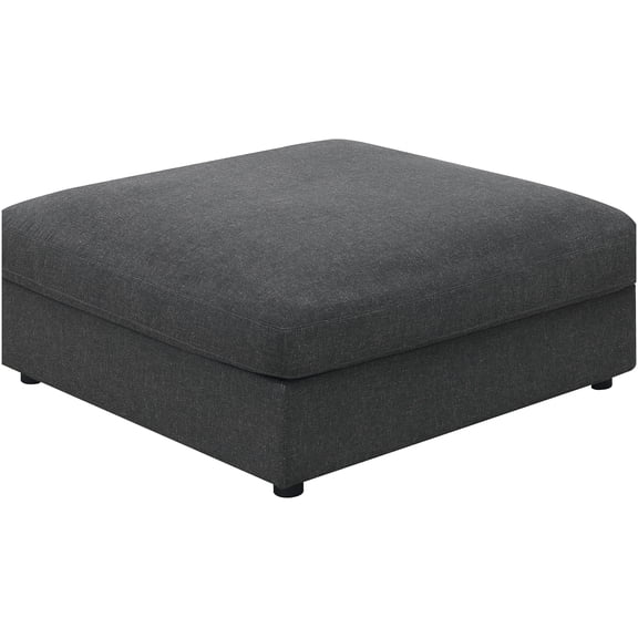 Charcoal Upholstered Storage Ottoman Bench with Lift Top, Square Footstool for Living Room
