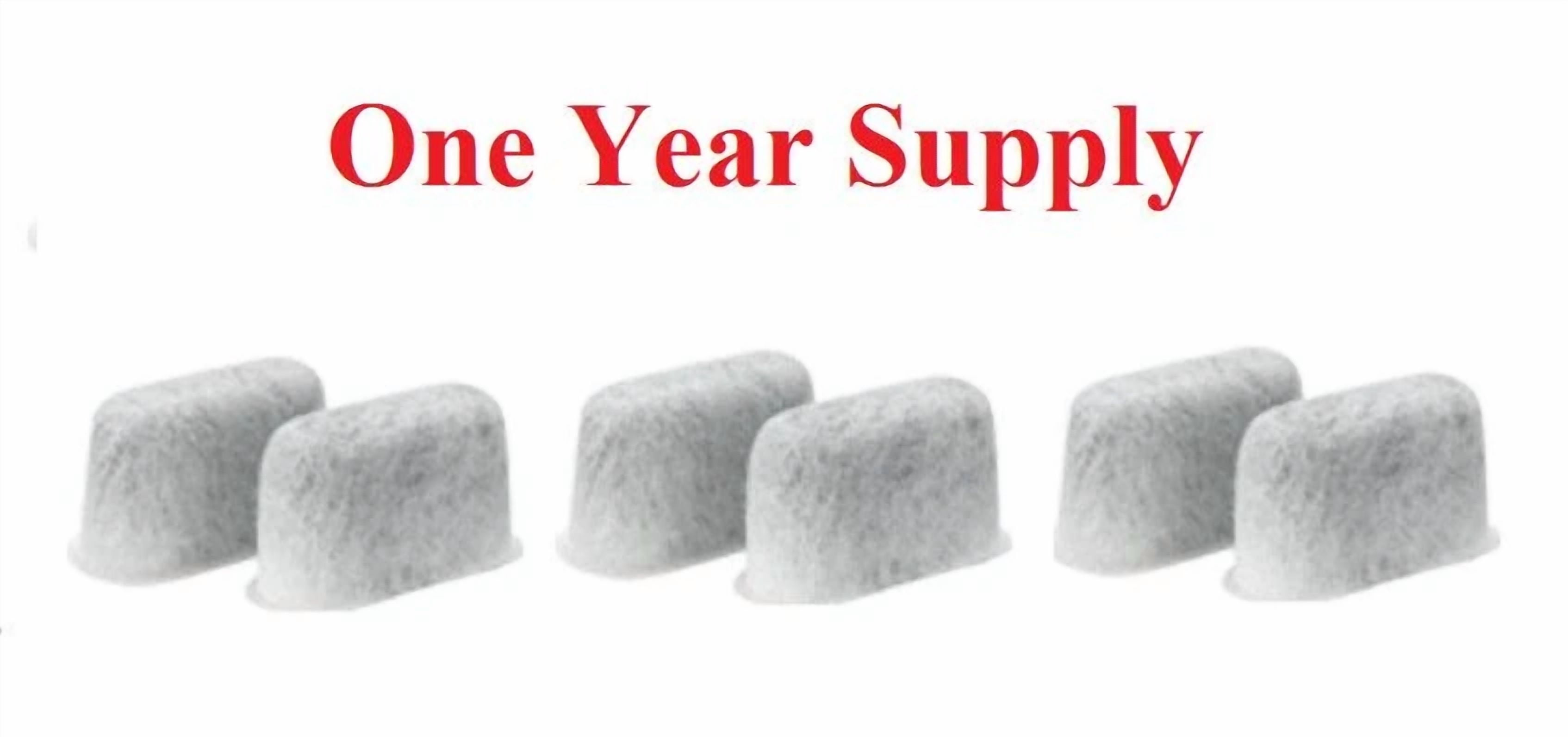 Charcoal Water Filters For Cuisinart Coffee Makers - 6 Pieces