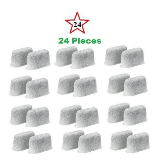 Charcoal Water Filters for Cuisinart DCCRWF1 Coffeemakers, Set of 24