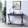 thumbnail image 1 of Charcoal Wood Console Table with English Dovetail and X - base / Stylish and Stable in Living Space, 1 of 3
