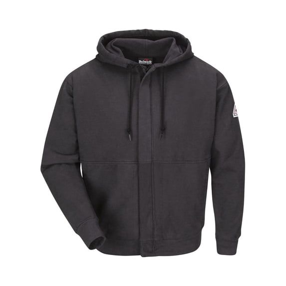 Charcoal Zip Front Hooded Sweatshirt