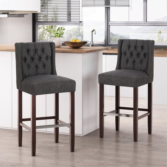 Charcoal fabric bar - seat / In home entertainment rooms / Stable and comfortable