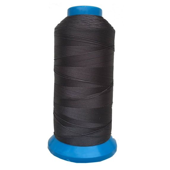 Charcoal gray Bonded Nylon Sewing Thread T135 #138 1250 Yard for Outdoor, Upholstery, Leather