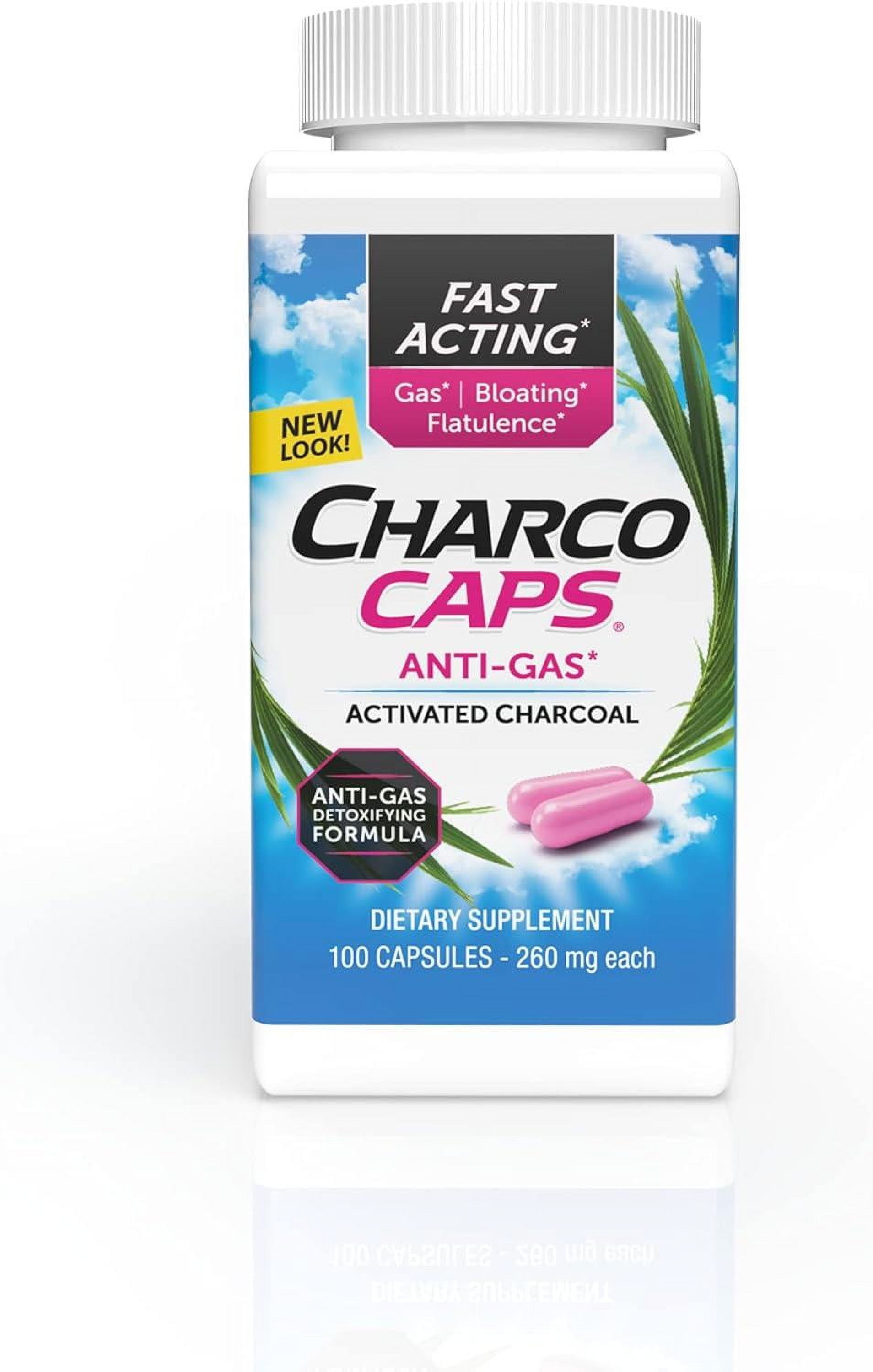 Charcocaps Fast Acting Gas Relief for Bloating & Flatulence Activated