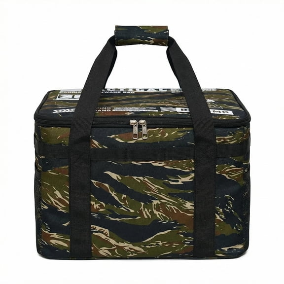 Charcrocsm Tactical Camping Storage Bag 30L Tactical Utility Tote Bag Camping Cookware Organizer Trunk Organizer (Green)