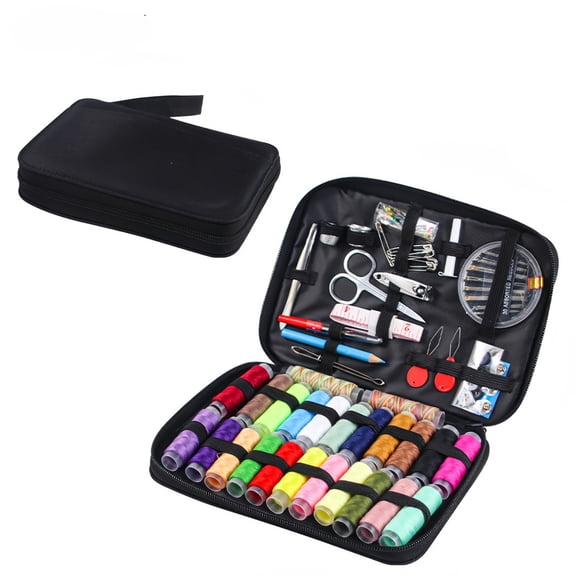 Charcrocsm Sewing Kit, Sewing Supplies with Thread, Needles, Scissors, Thimble & Clips, Emergency Repair and Travel Kits (97 PCS)