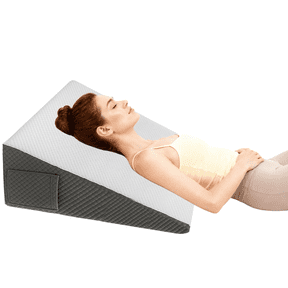 Charcrocsm Wedge Pillow, 10 inch Pillow for Neck Pain Relief, Multi-Purpose Back Support for Reading, Post-Surgery Recovery, Leg Elevation, White
