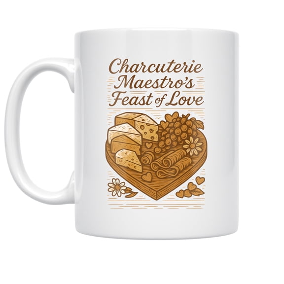 Charcuterie Design - Home Entertainer - 11 oz Ceramic Coffee Mug