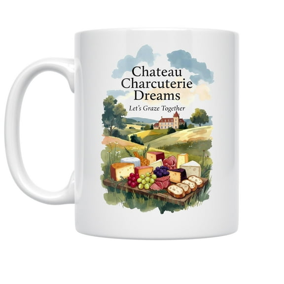 Charcuterie 11 oz Coffee Mug - Hostess Gifts for Cozy Kitchen Decor White Ceramic