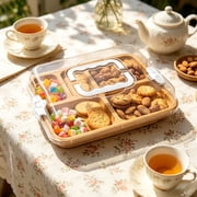 Charcuterie Board with Clear Lid, Snack Tray with Lid, Travel Portable Cheese Board Charcuterie Boxes Cutting Boards for Kitchen, House Warming Gifts New Home, Gifts for Women