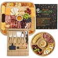 thumbnail image 1 of Charcuterie Board Set – Premium Bamboo Cheese Board with Slide-Out Drawer – Complete Hosting Set for Party Nights & Parties – Perfect Housewarming Gift and Wedding Gift for Couples, 1 of 7