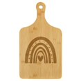 thumbnail image 1 of Charcuterie Board With Handle Cheese Board Bamboo Cutting Board Gift Boho Rainbow (Standard 15.5” x 9”), 1 of 1