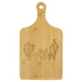 thumbnail image 1 of Charcuterie Board With Handle Cheese Board Bamboo Cutting Board Gift Cactus Cactuses Cacti (Small 13.5” x 7”), 1 of 1