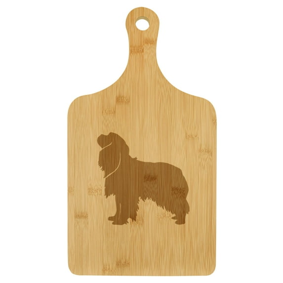 Charcuterie Board With Handle Cheese Board Bamboo Cutting Board Gift Cavalier King Charles Spaniel (Standard 15.5” x 9”)