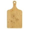 thumbnail image 1 of Charcuterie Board With Handle Cheese Board Bamboo Cutting Board Gift Dandelions (Standard 15.5” x 9”), 1 of 1