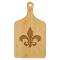 thumbnail image 1 of Charcuterie Board With Handle Cheese Board Bamboo Cutting Board Gift Fleur-de-lis (Small 13.5” x 7”), 1 of 1