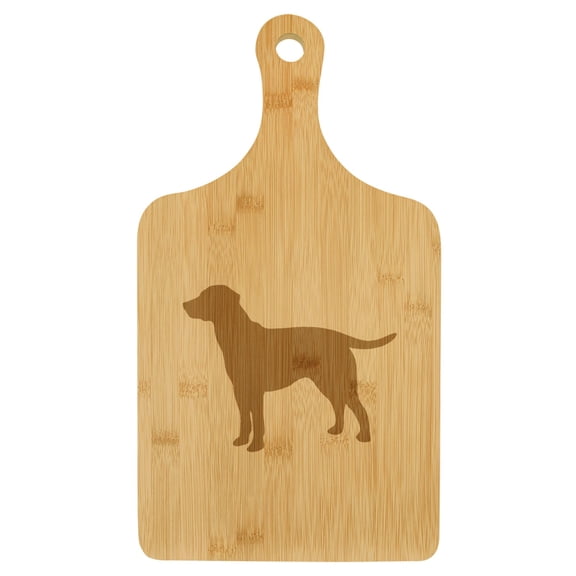 Charcuterie Board With Handle Cheese Board Bamboo Cutting Board Gift Lab Labrador Retriever (Small 13.5 x 7)